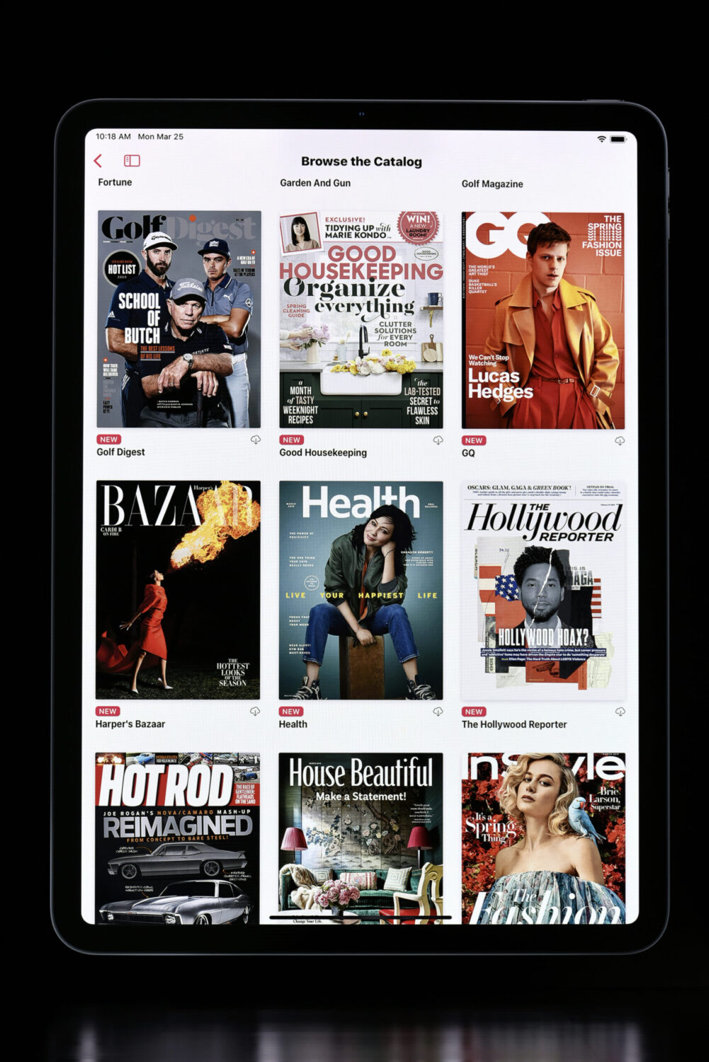 CUPERTINO, CA - MARCH 25: Apple News + is introduced  during a company product launch event at the ...